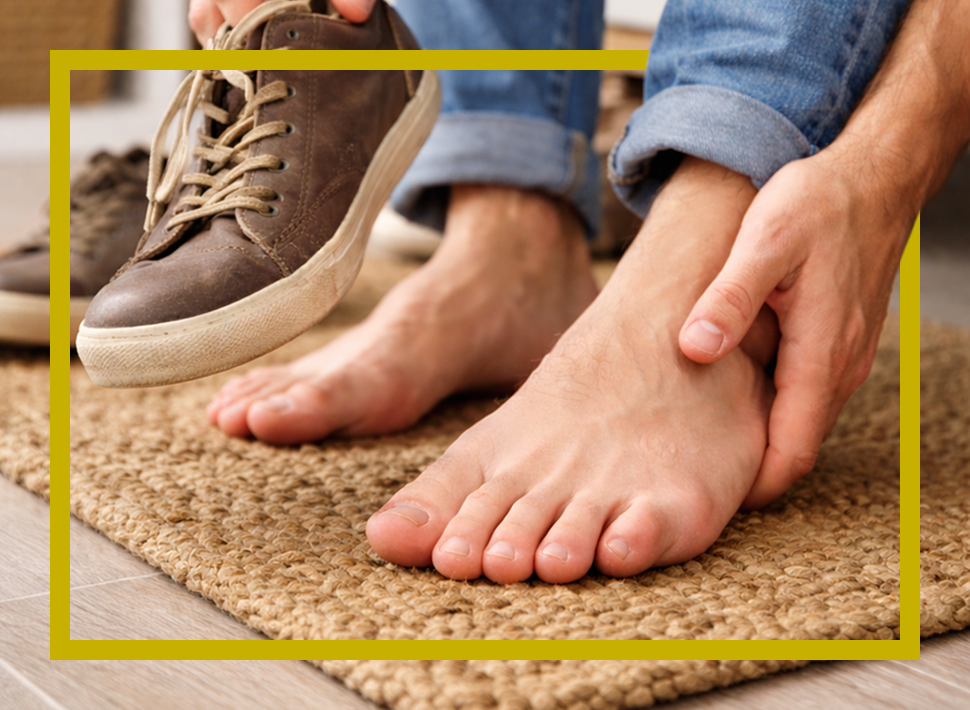 Schmerzende Stelle am Fuß